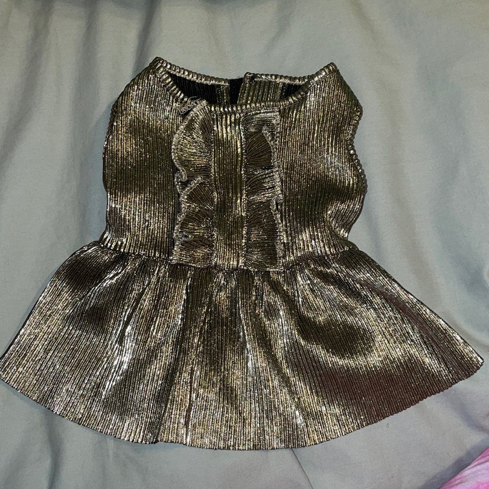 Gold dog dress. Size S